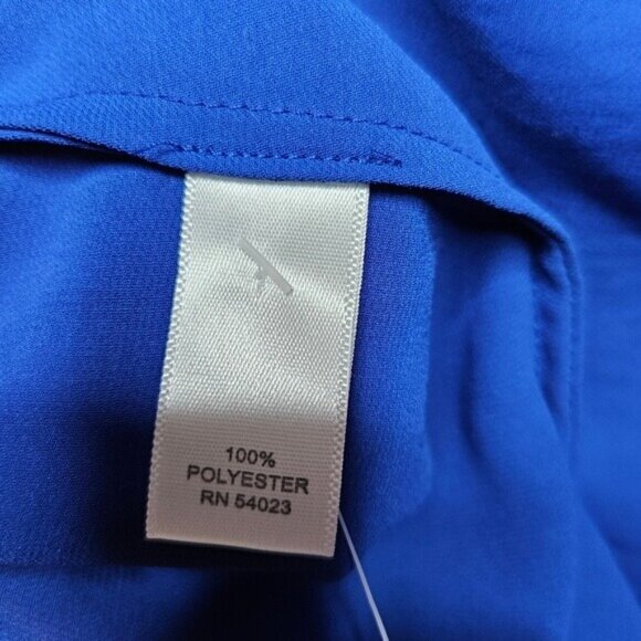 Banana Republic Tank Top V-Neck Sleeveless Twisted Back Blue Size 12 - Picture 3 of 4